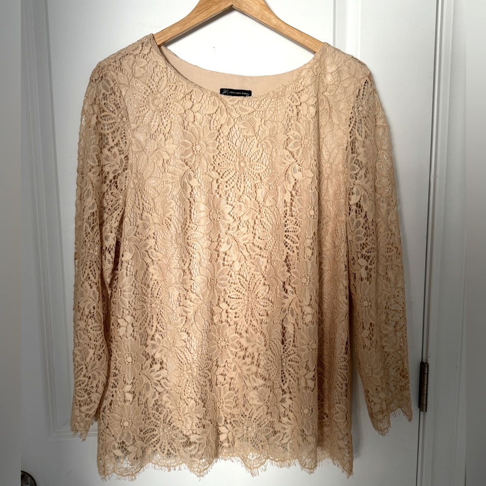 Adrianna Papell Lace Blouse